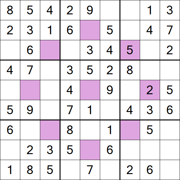 Asterisk Sudoku - Fácil