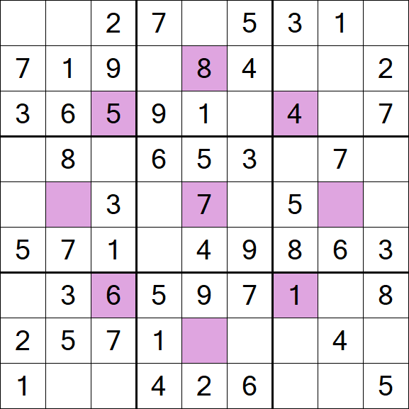 Asterisk Sudoku - Easy