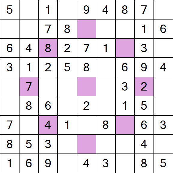 Asterisk Sudoku - Easy