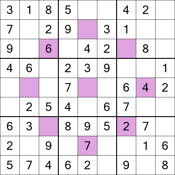 Asterisk Sudoku - Fácil