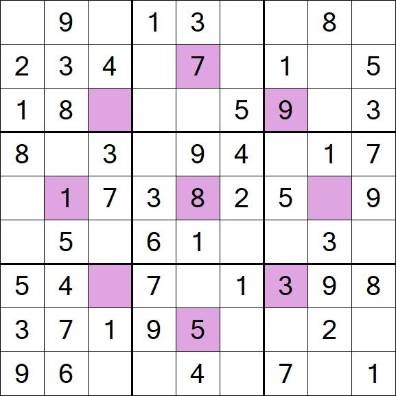 Asterisk Sudoku - Fácil