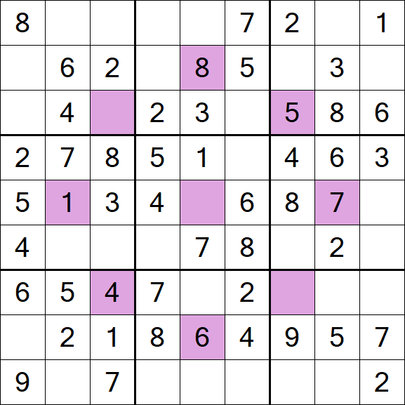 Asterisk Sudoku - Einfach