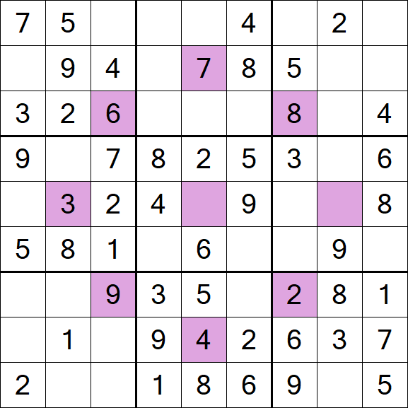 Asterisk Sudoku - Einfach