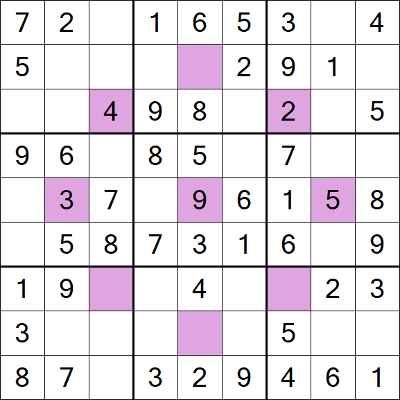 Asterisk Sudoku - Einfach