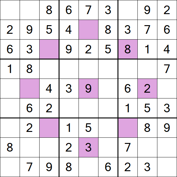 Asterisk Sudoku - Easy