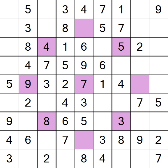 Asterisk Sudoku - Easy