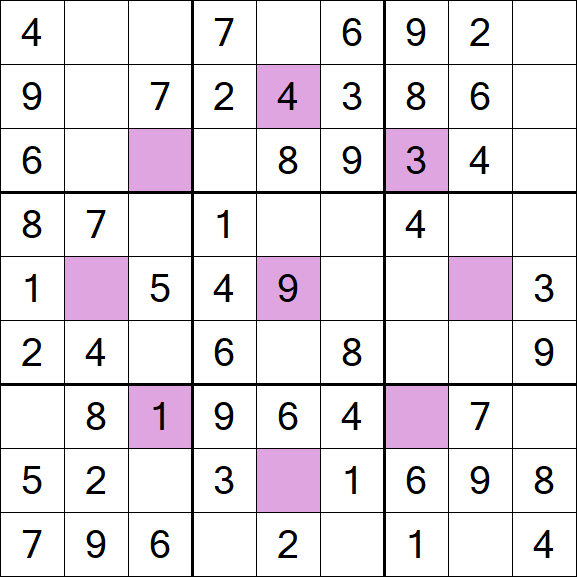 Asterisk Sudoku - Easy