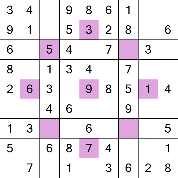 Asterisk Sudoku - Easy
