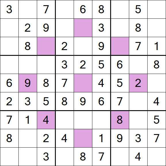 Asterisk Sudoku - Einfach