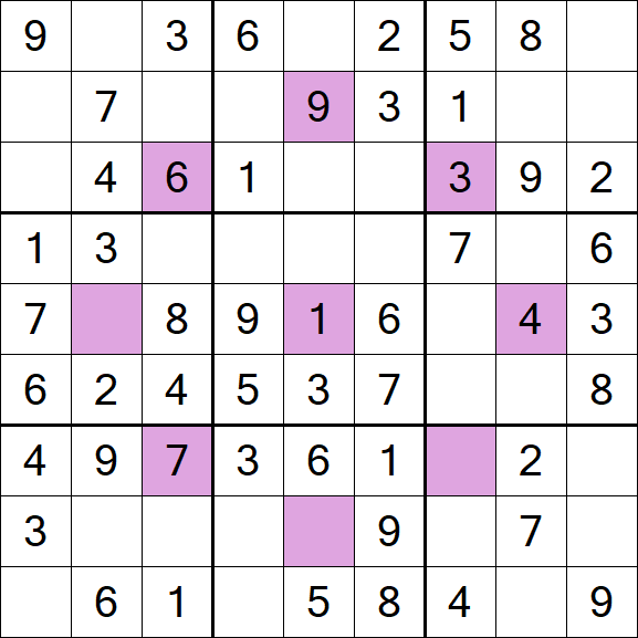 Asterisk Sudoku - Easy