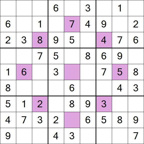 Asterisk Sudoku - Easy