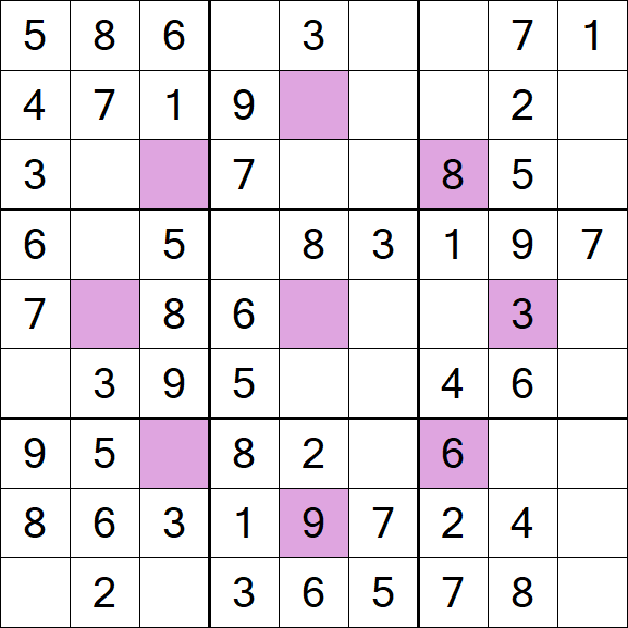 Asterisk Sudoku - Easy