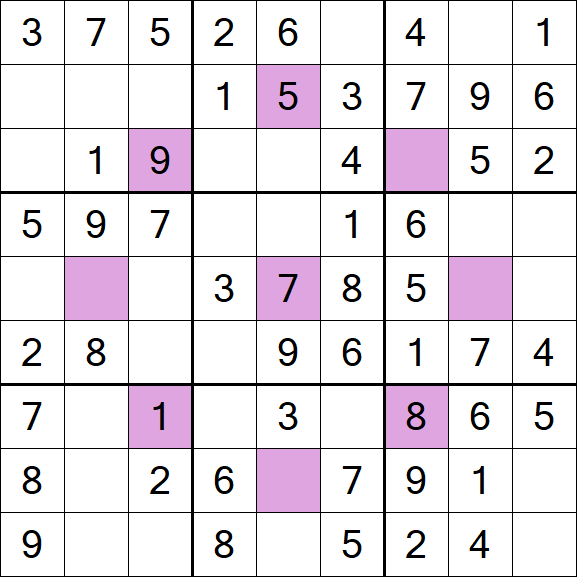 Asterisk Sudoku - Fácil