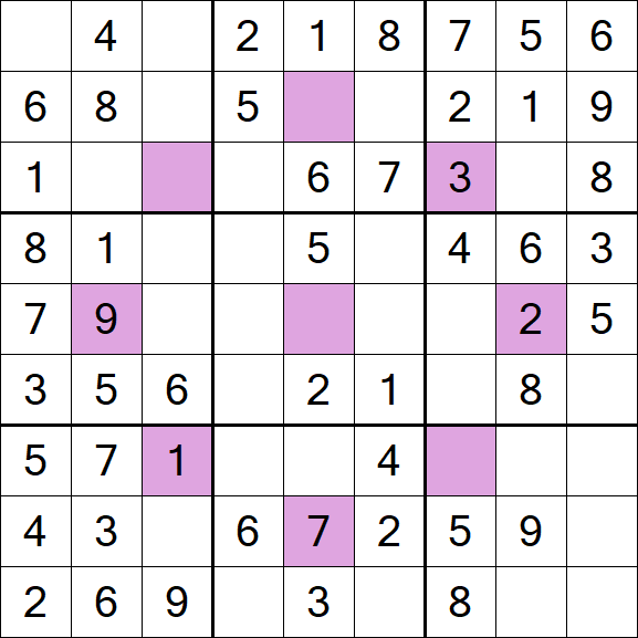 Asterisk Sudoku - Fácil