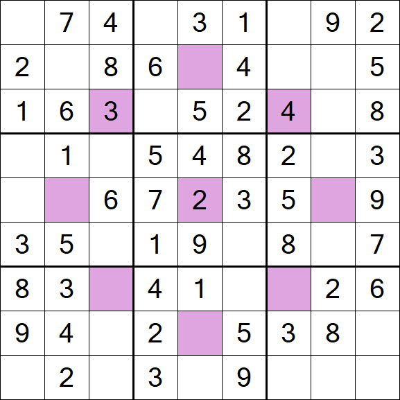 Asterisk Sudoku - Fácil