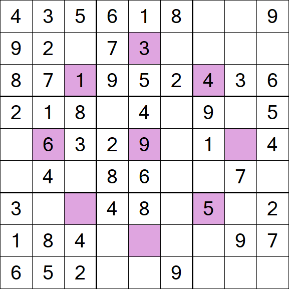 Asterisk Sudoku - Simple