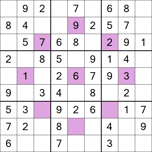 Asterisk Sudoku - Easy