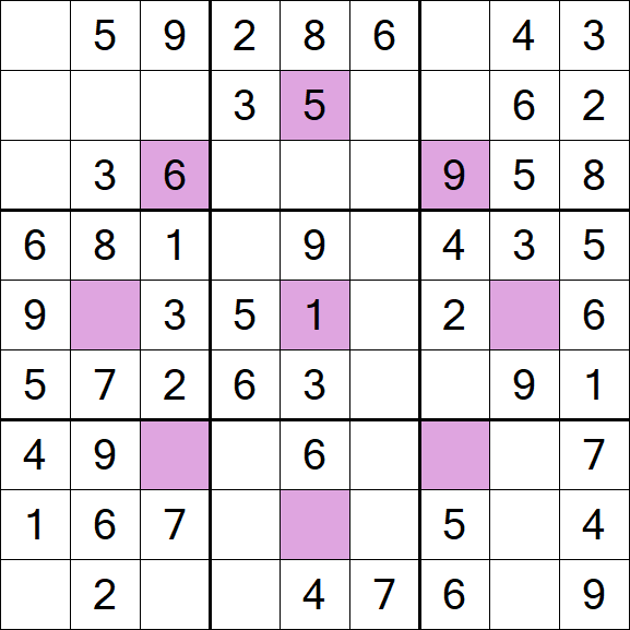 Asterisk Sudoku - Easy