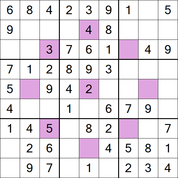 Asterisk Sudoku - Easy