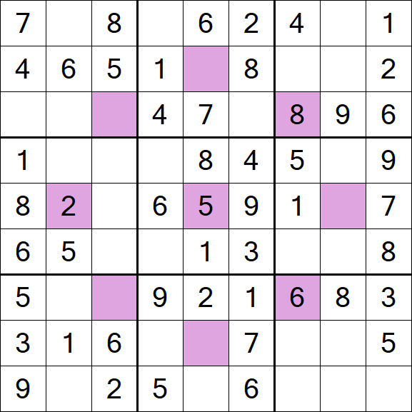 Asterisk Sudoku - Simple
