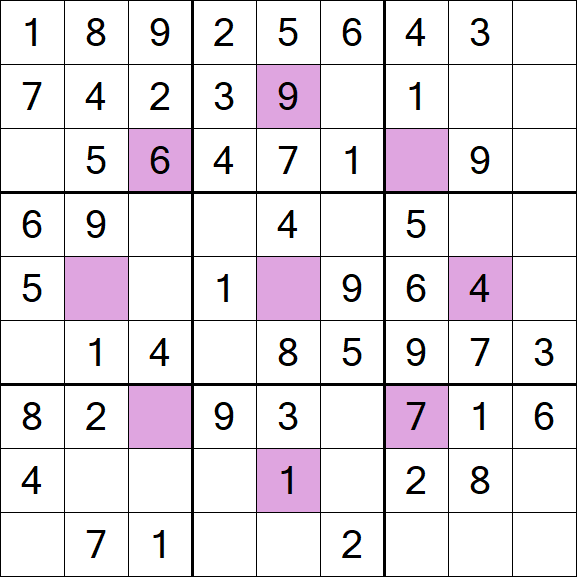 Asterisk Sudoku - Easy