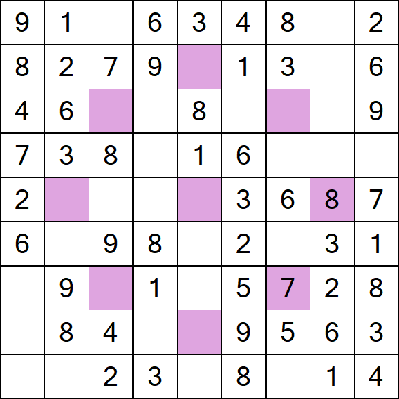 Asterisk Sudoku - Easy