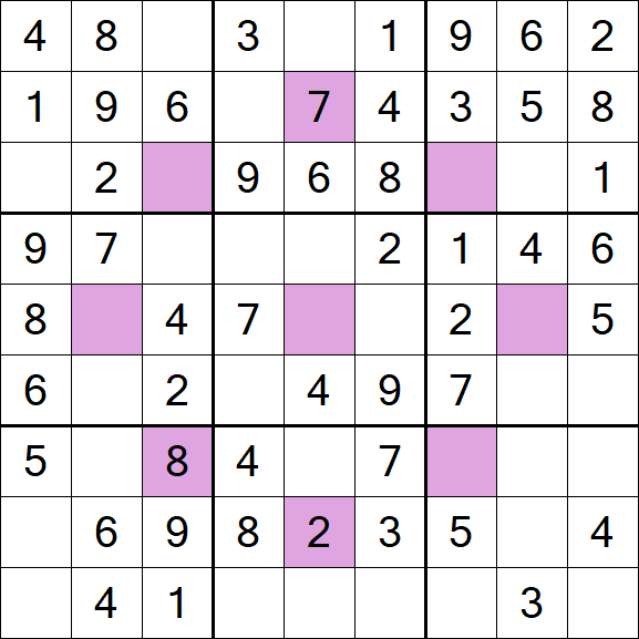 Asterisk Sudoku - Easy