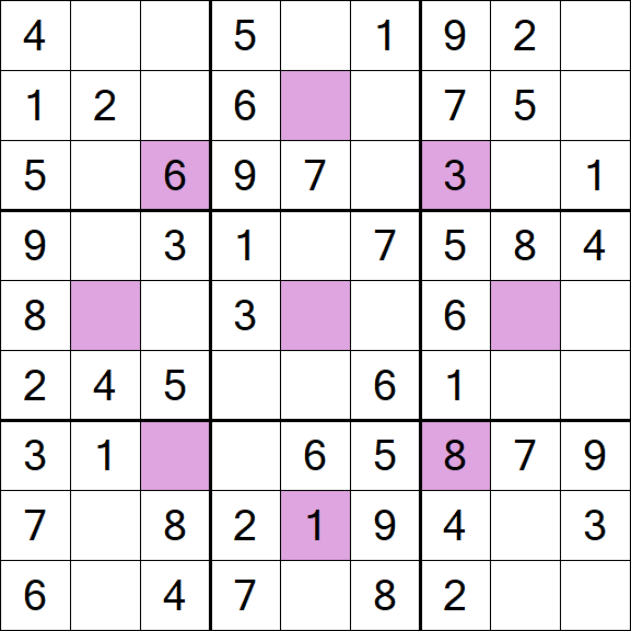 Asterisk Sudoku - Easy