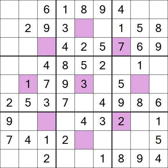 Asterisk Sudoku - Easy