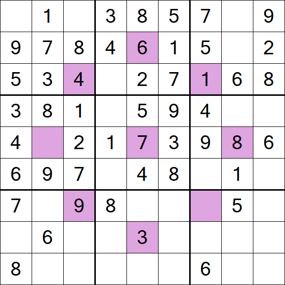 Asterisk Sudoku - Easy