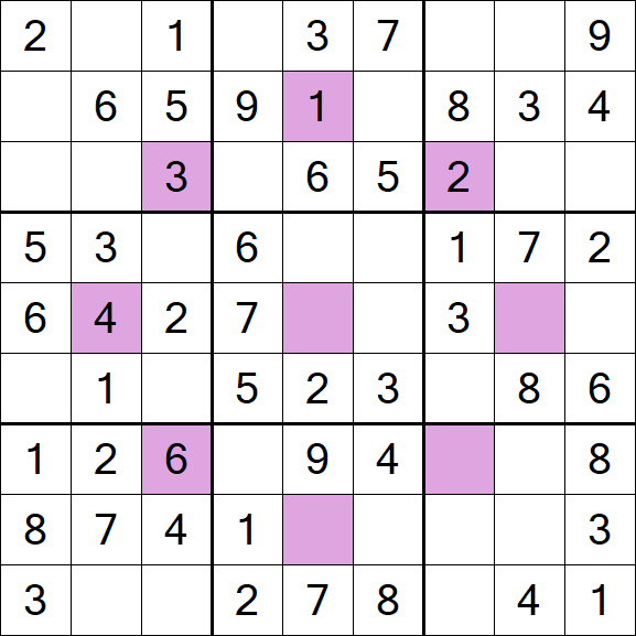 Asterisk Sudoku - Easy