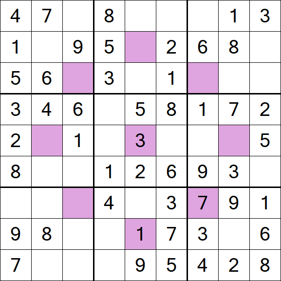 Asterisk Sudoku - Easy