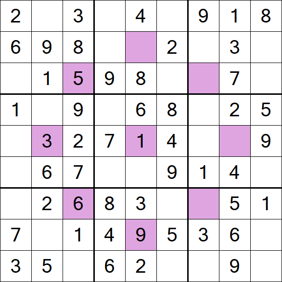 Asterisk Sudoku - Easy