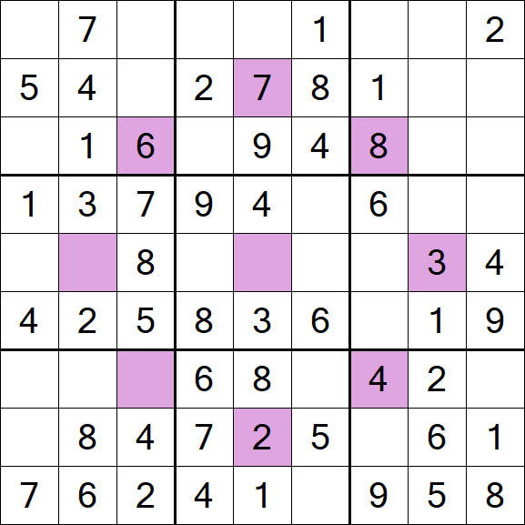 Asterisk Sudoku - Einfach