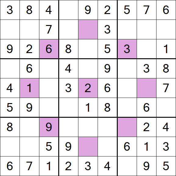 Asterisk Sudoku - Easy