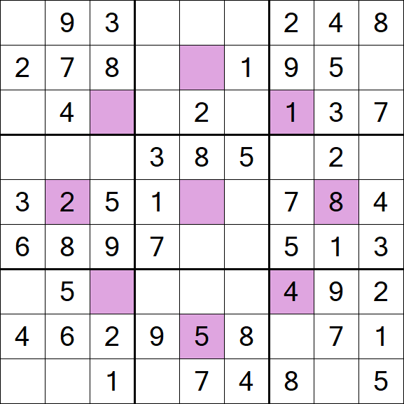 Asterisk Sudoku - Easy