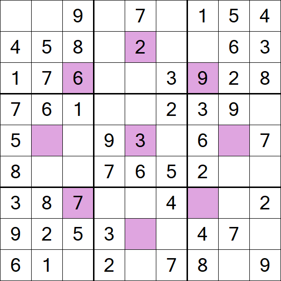 Asterisk Sudoku - Easy