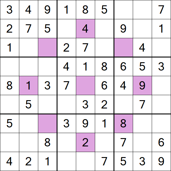 Asterisk Sudoku - Easy