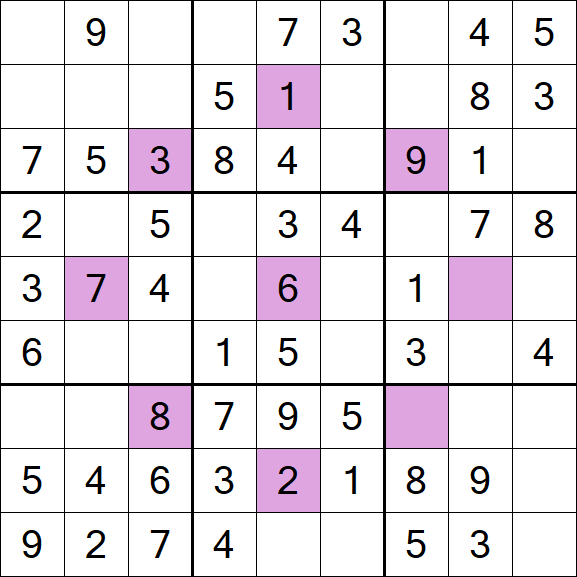 Asterisk Sudoku - Einfach