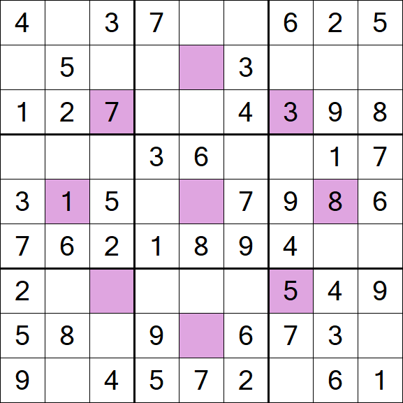 Asterisk Sudoku - Easy