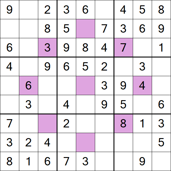 Asterisk Sudoku - Easy