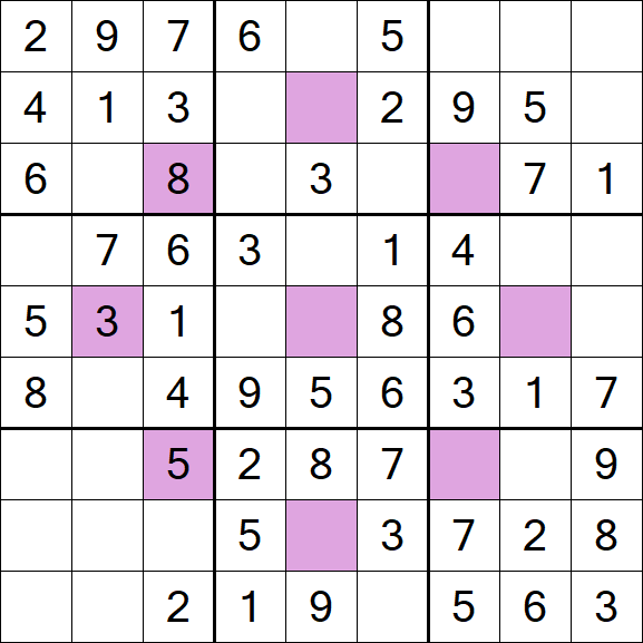 Asterisk Sudoku - Easy