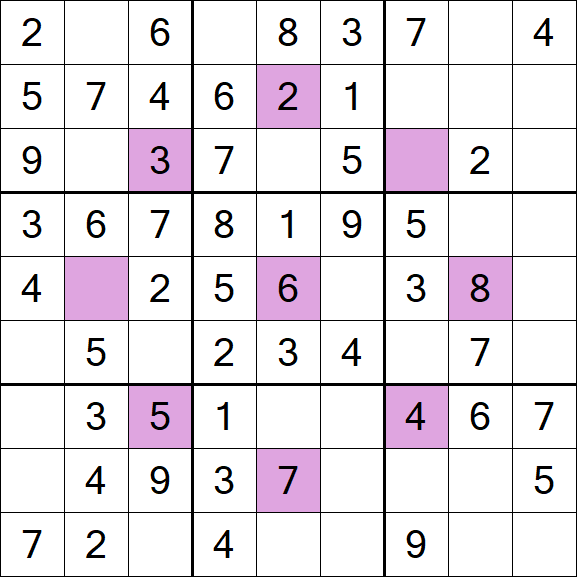 Asterisk Sudoku - Easy