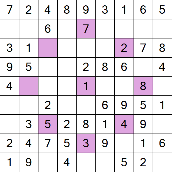 Asterisk Sudoku - Easy