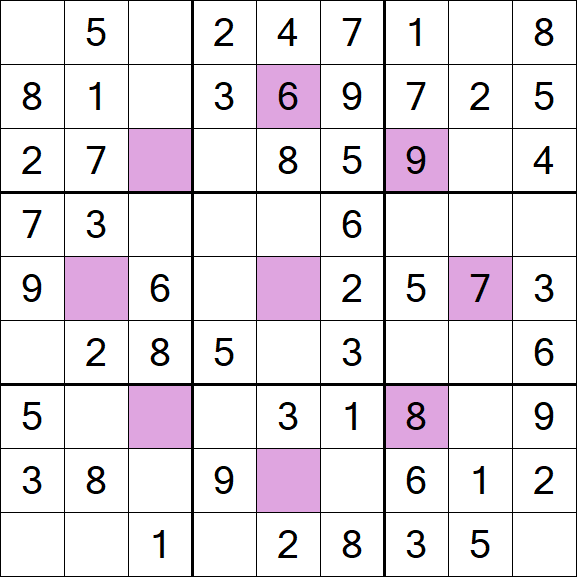 Asterisk Sudoku - Easy