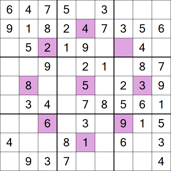 Asterisk Sudoku - Easy