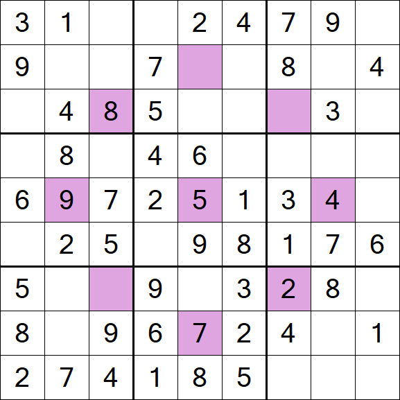 Asterisk Sudoku - Easy