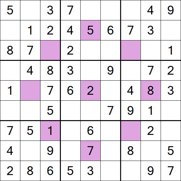 Asterisk Sudoku - Einfach