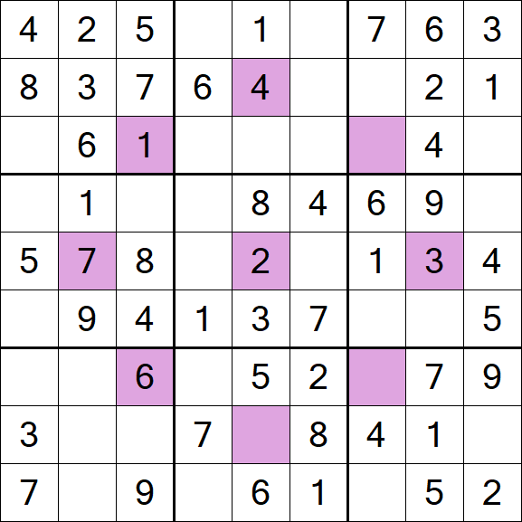Asterisk Sudoku - Easy