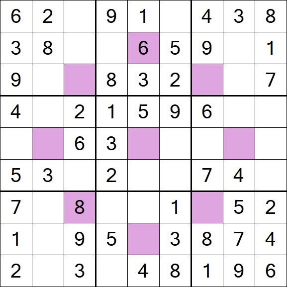 Asterisk Sudoku - Einfach